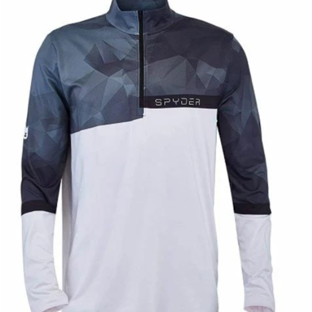 Spyder Men's Paramount Half Zip T-Neck Shirt Top Sweater Jaket, Size S, NWT